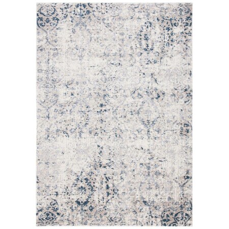 Safavieh 4 x 6 ft. Carnegie Power Loomed Rectangle Rug Ivory & Navy CNG681N-4